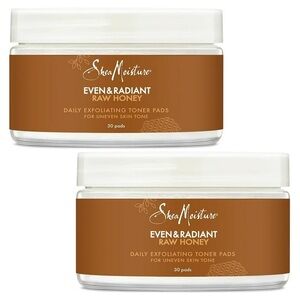 2 Packs ( 30ct) each  of Shea Moisture Even and Radiant Exfoliating Toner Pads